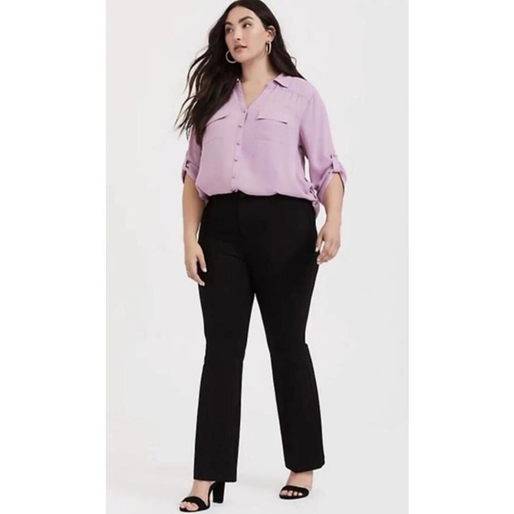 Torrid Women's Dress Work Pants Black Trouser Ponte 16Tall Stretch NWT